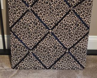 Leopard Print Fabric Memo Board