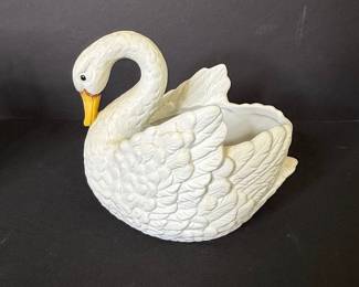 Inarco Ceramic Swan Planter