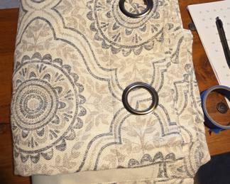 Medallion Print Grommet Curtain Panel