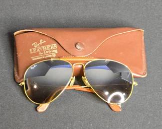 Vintage Bausch & Lomb Ray-Ban Leathers for Driving Sunglasses