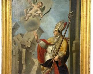 SAINT EMYGDIUS OIL PAINTING AFTER GUIDO RENI