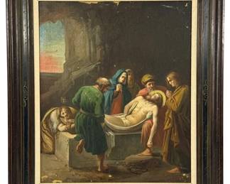 THE ENTOMBMENT OF CHRIST OIL PAINTING ON CANVAS
