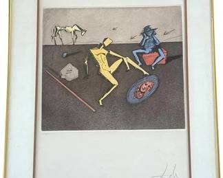 "THE MIRROR OF CHIVALRY" L/E ETCHING AFTER SALVADOR DALI