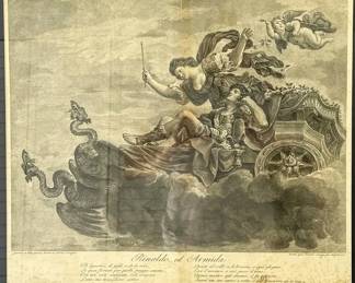 RINALDO & ARMIDA CUNEGO ENGRAVING AFTER GUERCINO