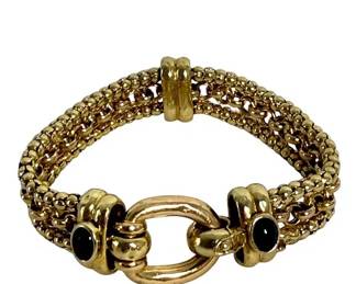 14K YELLOW GOLD MULTI-STRAND BRACELET 23.8 GRAMS