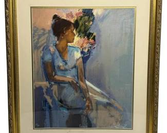 ROMANCE COLOR SERIGRAPH SIGNED HERVE FENOUIL