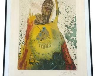 "DREAMS OF SOLOMON & SHEBA" LITHOGRAPH AFTER SALVADOR DALI