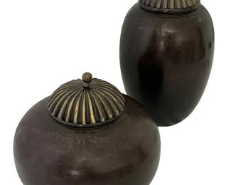 MAITLAND SMITH BRONZE VASES JAR SET
