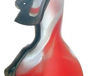VASILE TUBI VADAN ART NOUVEAU ART GLASS VASE 10" H