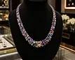 OSCAR FRIEDMAN PLATINUM MULTI SAPPHIRE NECKLACE