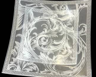 PAIR OF VERSACE ROSENTHAL ARABESQUE CRYSTAL BOWLS