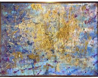 JACQUIE C. SUERTE ACRYLIC PAINTING ON CANVAS 47"