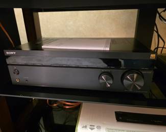 black Sony STR-DH790 7.2-Channel Home Theater AV Receiver with remote.