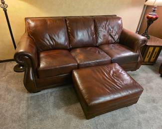 Beautiful Brown Leather Sofa!