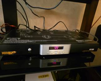 Monster Power Home Theater Reference PowerCenter HTS 1600 with Clean Power Stage 2 filtering and a digital voltage display