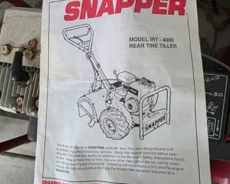 Snapper Model IRT-4000 Rear Tine Tiller