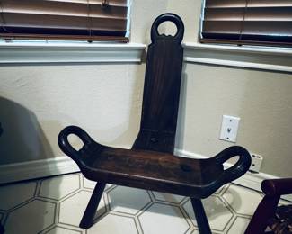 Vintage African birthing chair