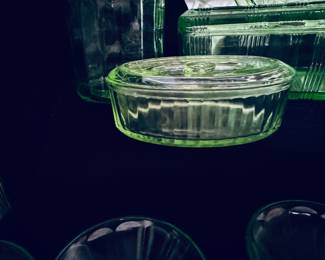 Large collection of uranium glass