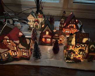 Lighted Christmas villages -sold separately