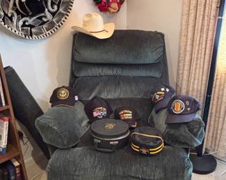 Recliner and veterans caps