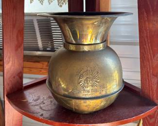 Brass Redskin Tobacco spittoon