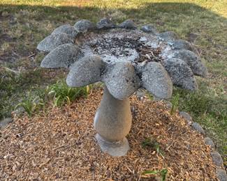 Concrete bird bath