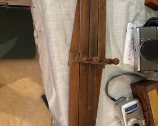 Vintage wooden hat rack