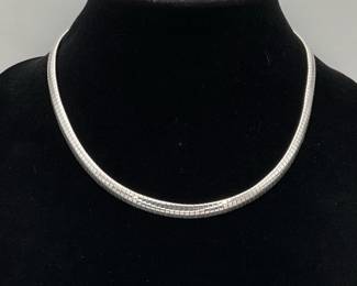 Sterling Silver Serpentine Necklace