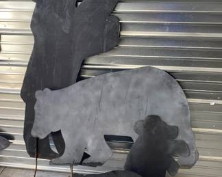 Silhouettes of a Bear Family