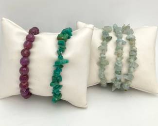 Amazonite, Aquamarine and Ruby Jewelry
