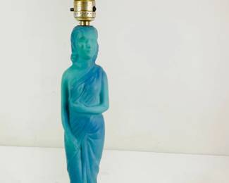 Van Briggle Woman in Gown Lamp