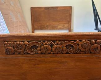 Carved footboard