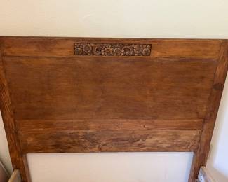 Carved headboard
