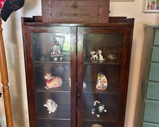 Antique glass front cabinet