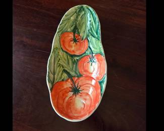 Italian hand painted ceramic serving dish