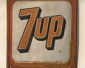 7Up porcelain sign