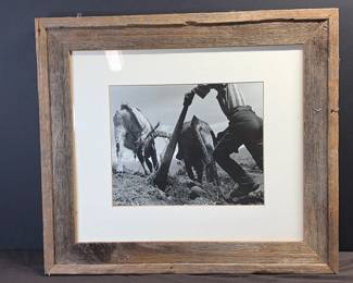 #49 • Puru farmer photo w/ barnwood frame