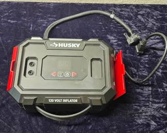 Husky 120-Volt Inflator (Model H120N), a compact corded electric air compressor