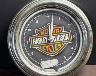 Harley Davidson neon Clock