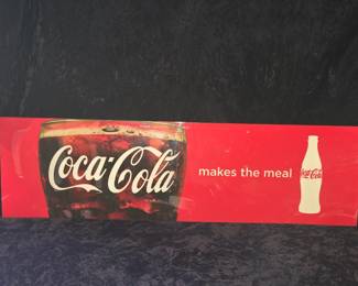 Vintage Coca-Cola "makes the meal" translite insert