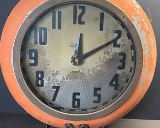 Circa 1920’s Antique Outdoor Neon Store Clock