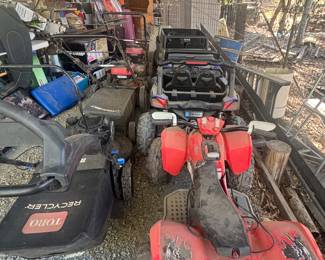 Kids ride on toys and lawnmowers