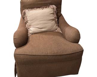Pair Upholstered Lounge Chairs 