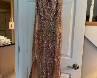 Beaded Evening Dress, custom 