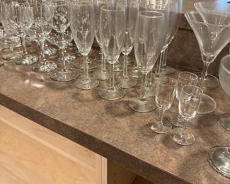 Champaign Flutes, Martini / Cosmo Glasses 