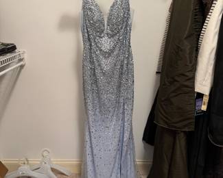 Evening Custom Beaded Gown Size 8