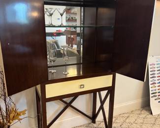 Williams-Sonoma ritzy contemporary bar cabinet- gorgeous! Bar is 31" x 16" x 65"