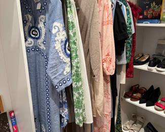 Some current women's clothing, some higher-end, boutique brands. S-L