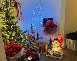 Also a much smaller artificial tree by Balsam Hill is for sale too, also pre-lit