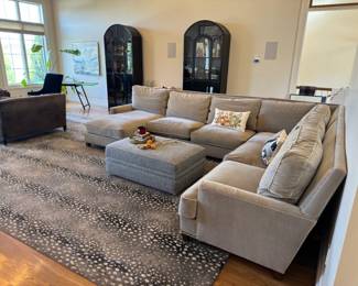 12'7" x 10' sectional made by Norwalk Furniture , partial down-filled, purchased from These Four Walls in Monticello. See following pictures for measurements